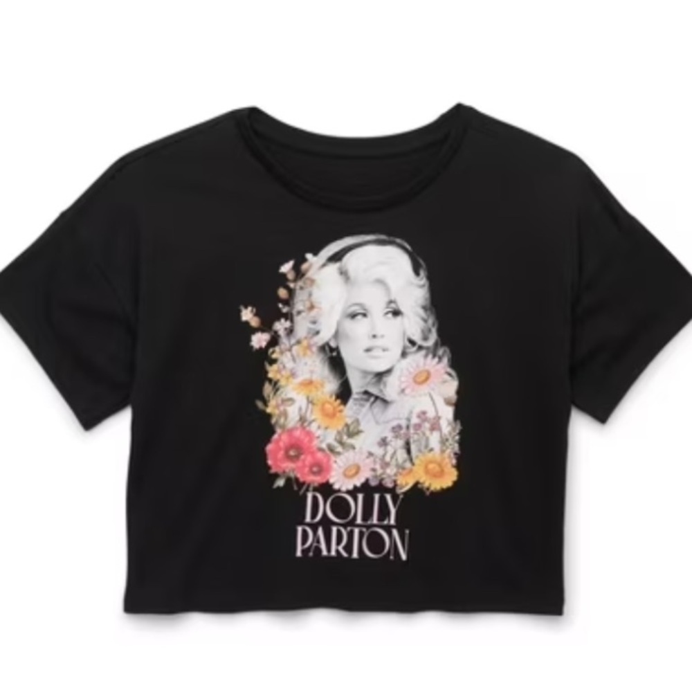 Wonder Nation- Girls Dolly Parton Floral Graphic T-Shirt
